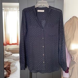 Sheer black A&F blouse